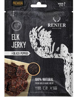 Renjer Elg Jerky med Svart Pepper 25g