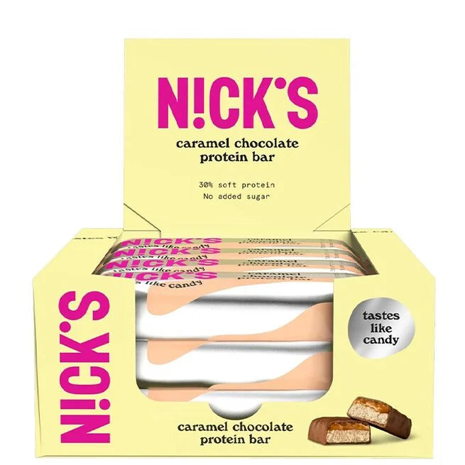 Datodeal-Nick's Protein Bar Caramel Chocolate 12x50g | Storpakk