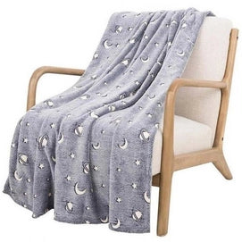 Selvlysende Teppe 127x152cm | Stjerner og Planeter
