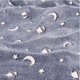 Selvlysende Teppe 127x152cm | Stjerner og Planeter