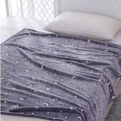 Selvlysende Teppe 127x152cm | Stjerner og Planeter