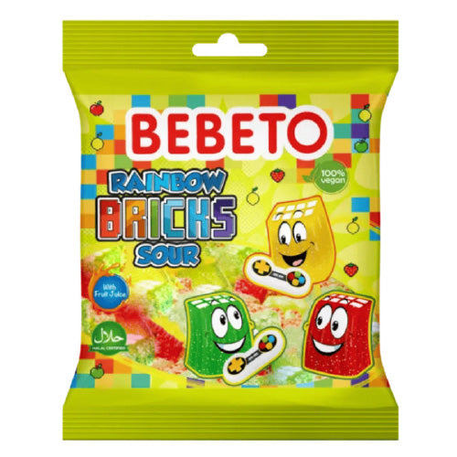Bebeto Rainbow Bricks Sour 80g