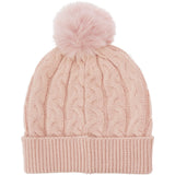 Lue strikket med POMPOM 22x21 cm | Flere farger