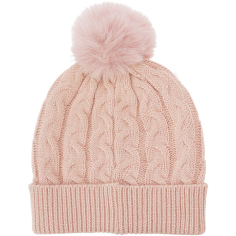 Lue strikket med POMPOM 22x21 cm | Flere farger