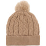 Lue strikket med POMPOM 22x21 cm | Flere farger