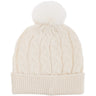 Lue strikket med POMPOM 22x21 cm | Flere farger