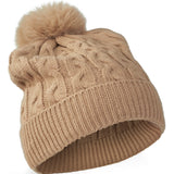 Lue strikket med POMPOM 22x21 cm | Flere farger