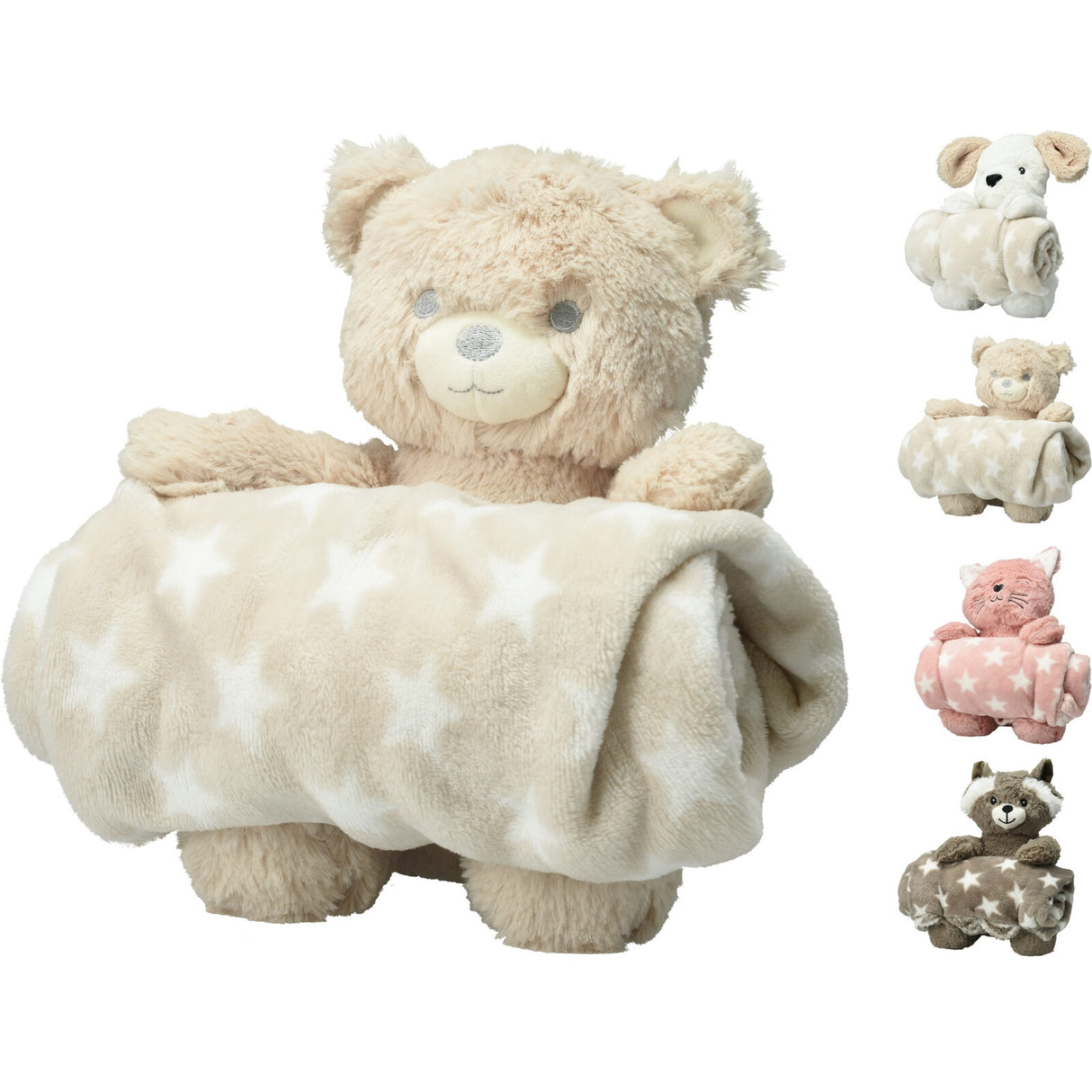 Bamse Og Teppe 75x100cm | 4 varianter | H&S Collection