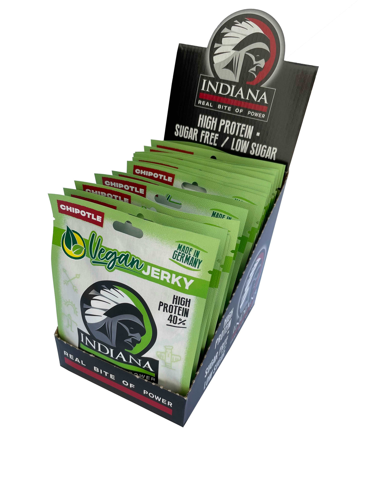 Indiana Vegansk Jerky Hot & Sweet 25g