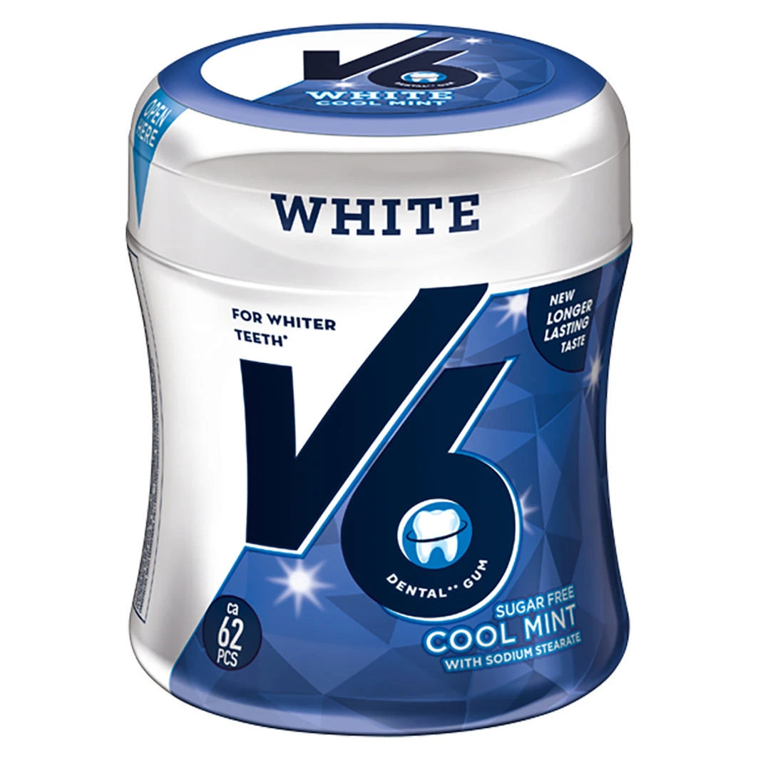 Datodeal - V6 White Tyggegummi Cool Mint 6x60pk | Storpakk