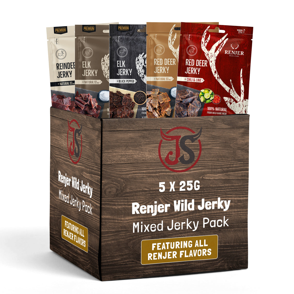 Renjer Jerky 5pk (5x25g) | Ulike Smaker
