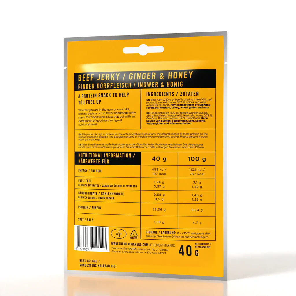 Meat Makers Beef Ginger Honey Sports 40g