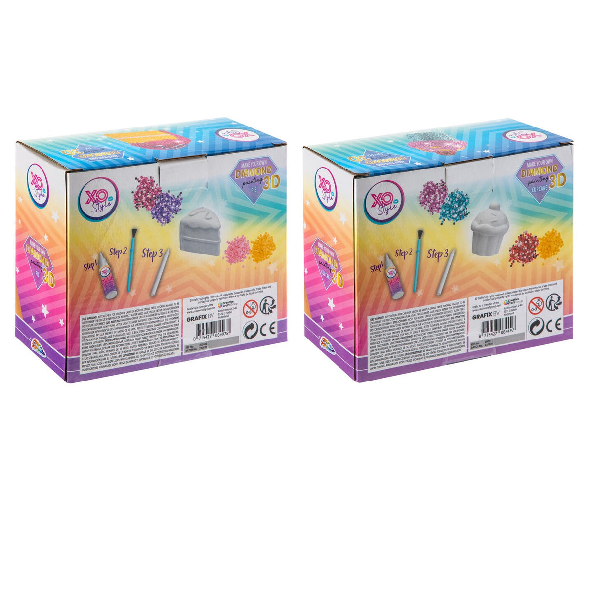 Diamond Painting 3D | Cupcake eller Kakebit | Velg variant