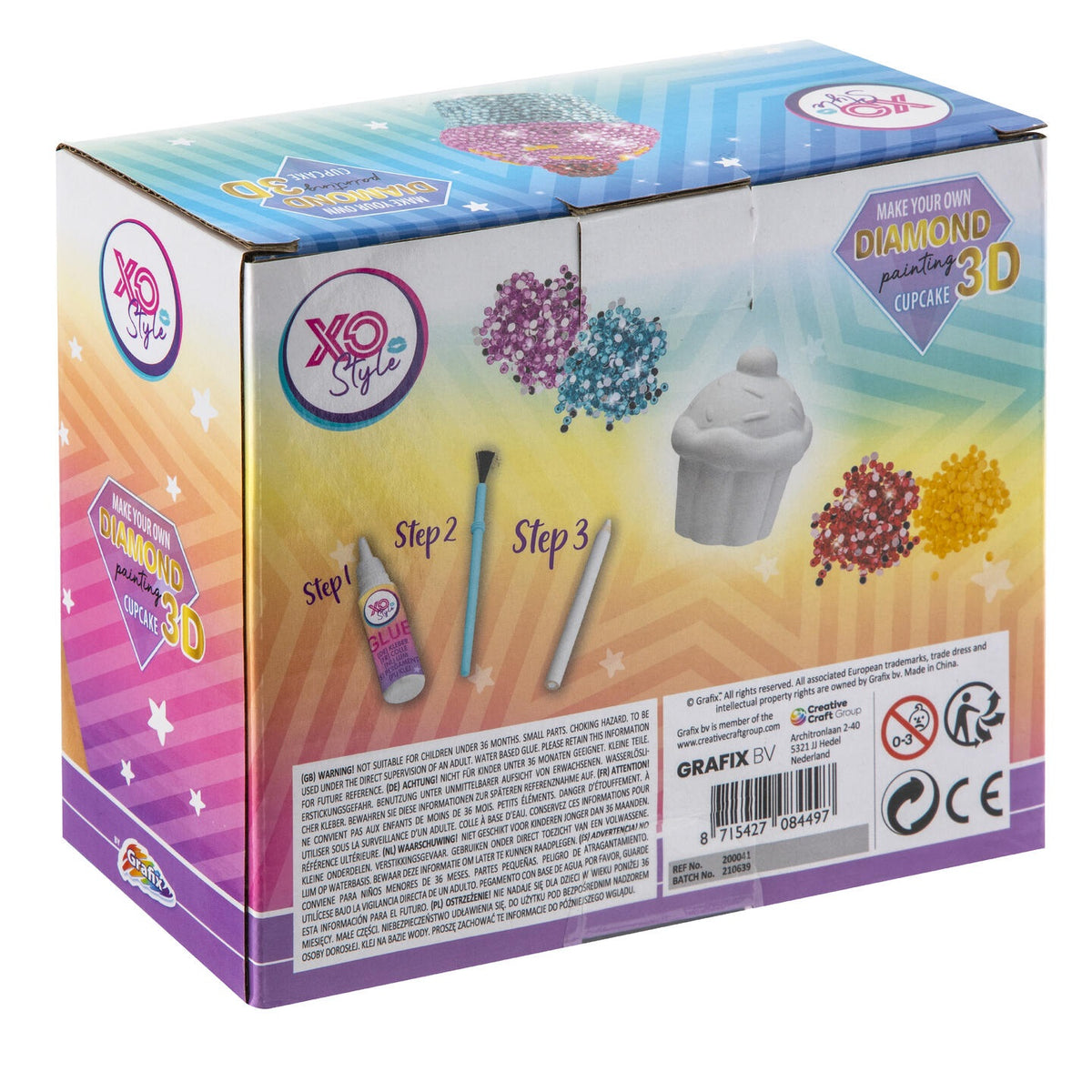 Diamond Painting 3D | Cupcake eller Kakebit | Velg variant