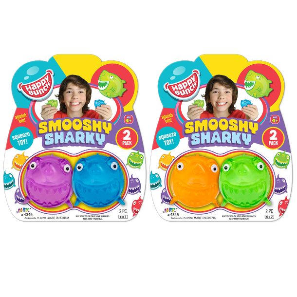 Smooshy Sharky Klemmehaier 2pk 6cm | Velg Farge