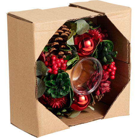 Julekrans med Telysholder | 2 Fargevarianter