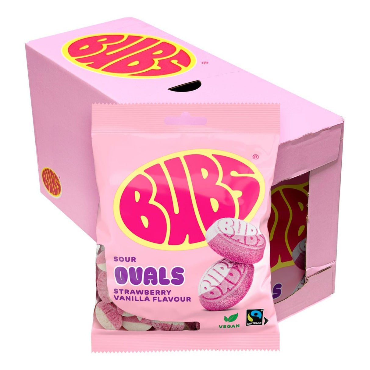 BUBS Strawberry Vanilla Ovals 12x90g | Storpakk