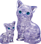 3D Crystal Puzzle Katt og Kattunge | 49 Deler