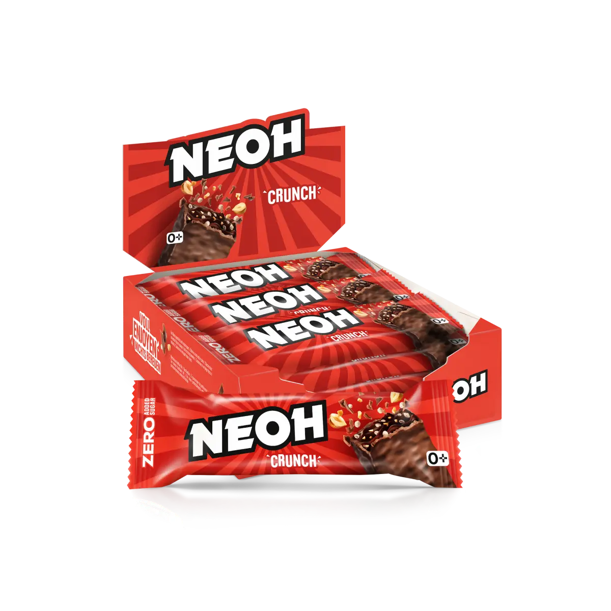 Datodeal | NEOH Crunch Bar 12x30g | Hasselnøttbar Storpakk
