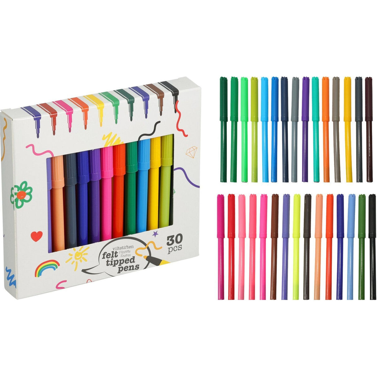 Tusjer i 30 farger | Art & Craft