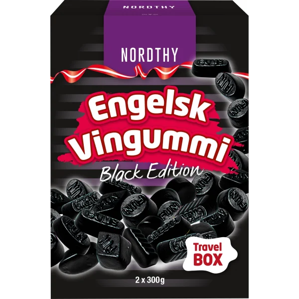 Nordthy Vingummi Black 600g  | Lakris