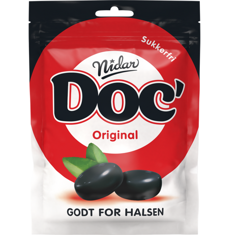 Doc Original Sukkerfri 24x50g | Storpakk | Halspastiller