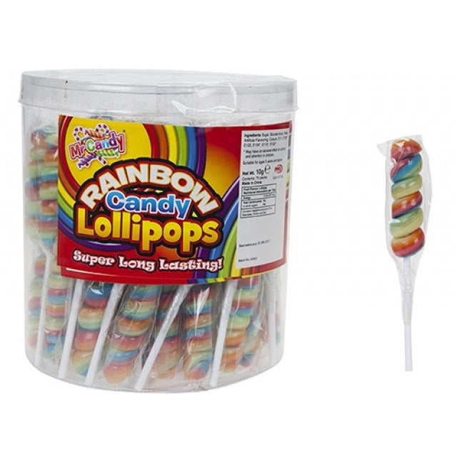 Mr Candy Regnbue Spiralkjærlighet Jordbær 10g