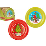 Grinchen Papptallerkener 6pk 23cm | Velg Rød eller Grønn