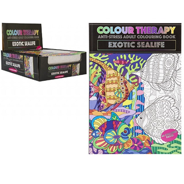 Colour Therapy Fargeleggingsbok A4 | Havtema | 48 Sider