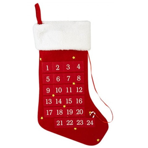 Adventskalender Julestrømpe med Lommer | Gjenbrukbar