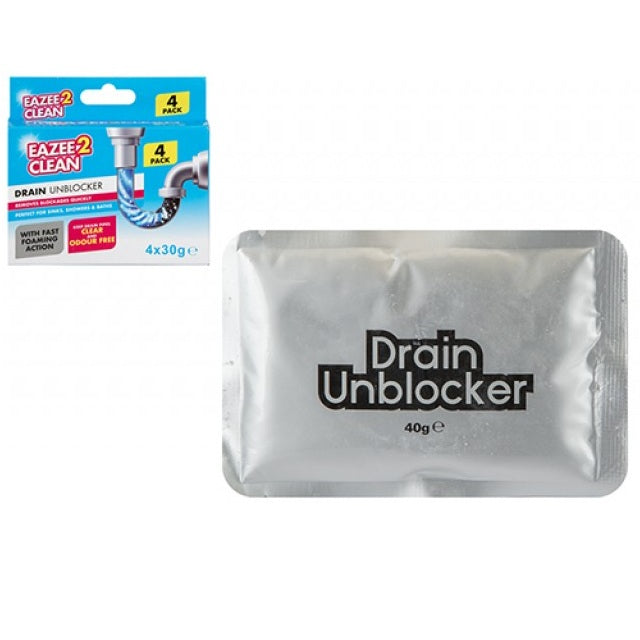 Eazee 2 Clean Skummende Avløpsåpner 4pk | 4 × 30g