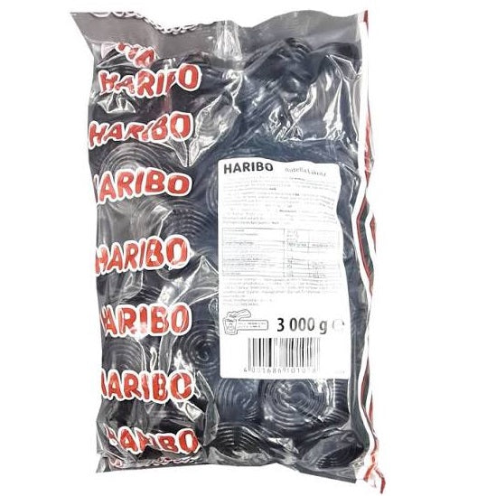 Haribo Rotella Lakrishjul 3kg | Storpakk