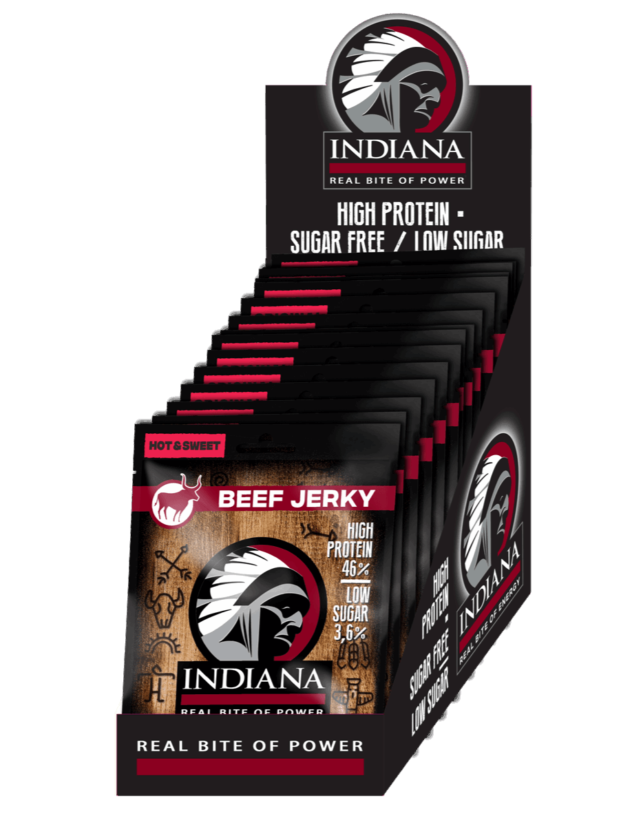 Indiana Beef Jerky Hot & Sweet 90g