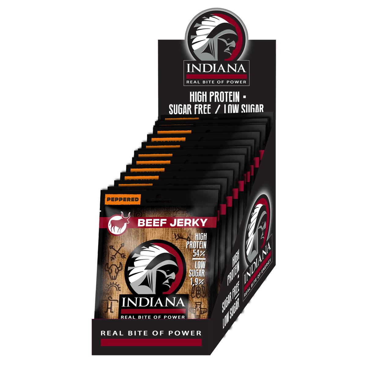 Indiana Beef Jerky Peppered 25g