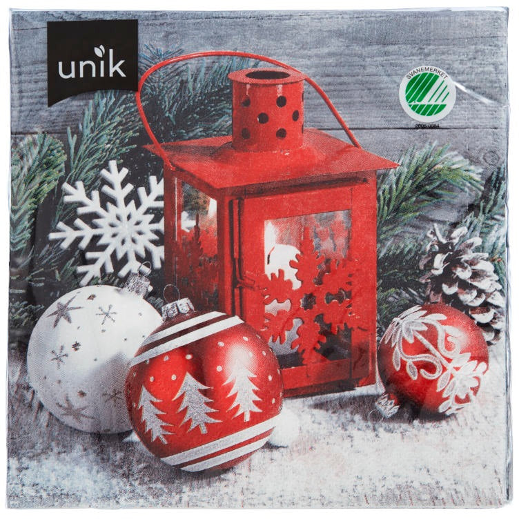Unik Juleservietter Julelykt & Julekuler 20pk | 3-lags