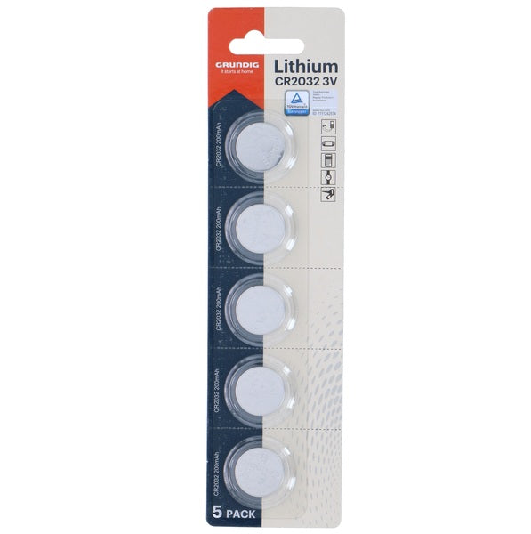 Grundig CR2032 Button Cell Battery 5 - pack