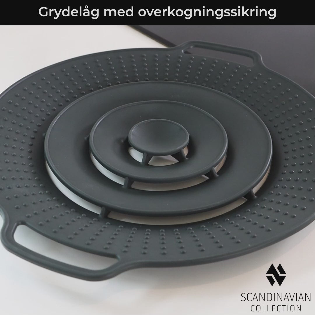 Universalt Silikonlokk med Overkokingssikring 30cm
