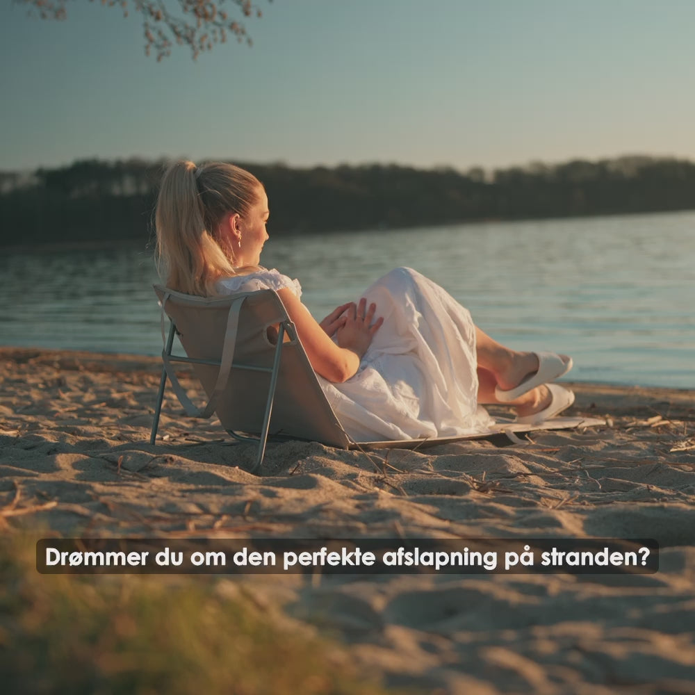 Foldbar Strandmatte med Ryggstøtte | 149x50cm