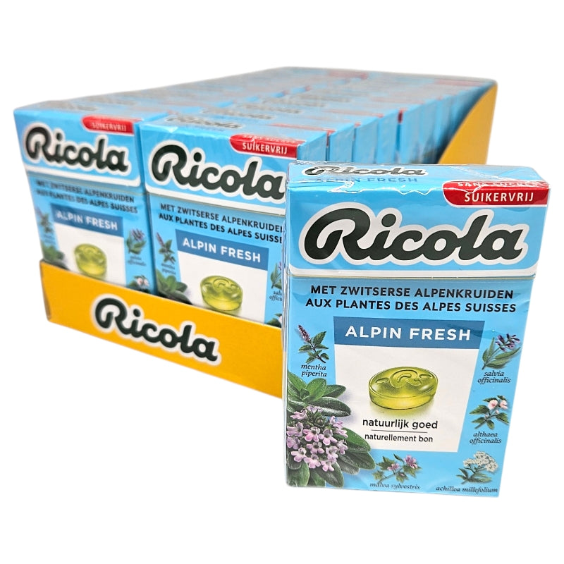 Ricola Alpin Fresh Sukkerfri 20x50g | Storpakk