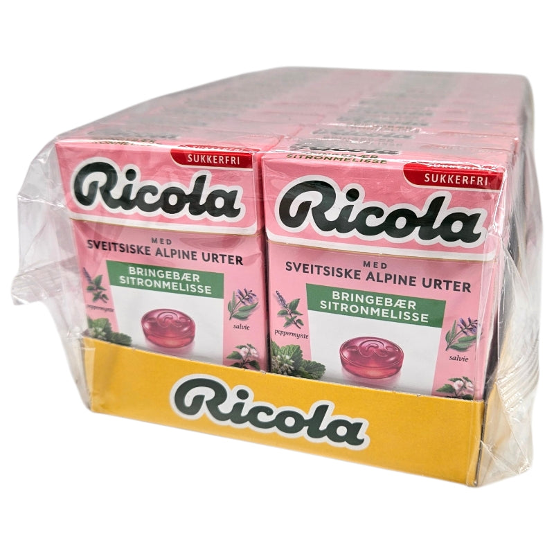 Ricola Bringebær & Sitron Sukkerfri 20x50g | Storpakk