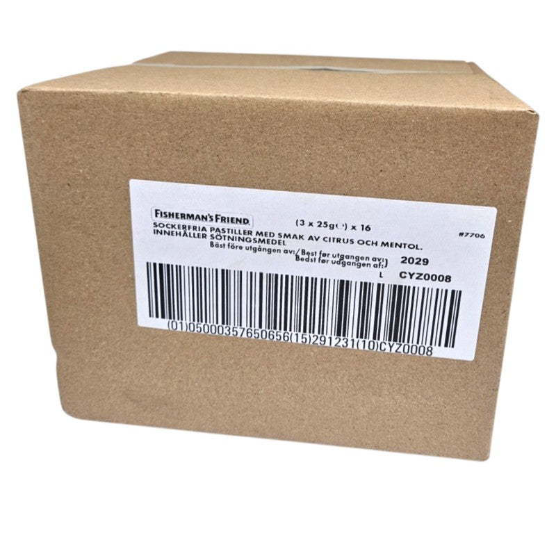 Fisherman's Friend Citrus 16x3pk | Storpakk (48 poser) | Sukkerfri
