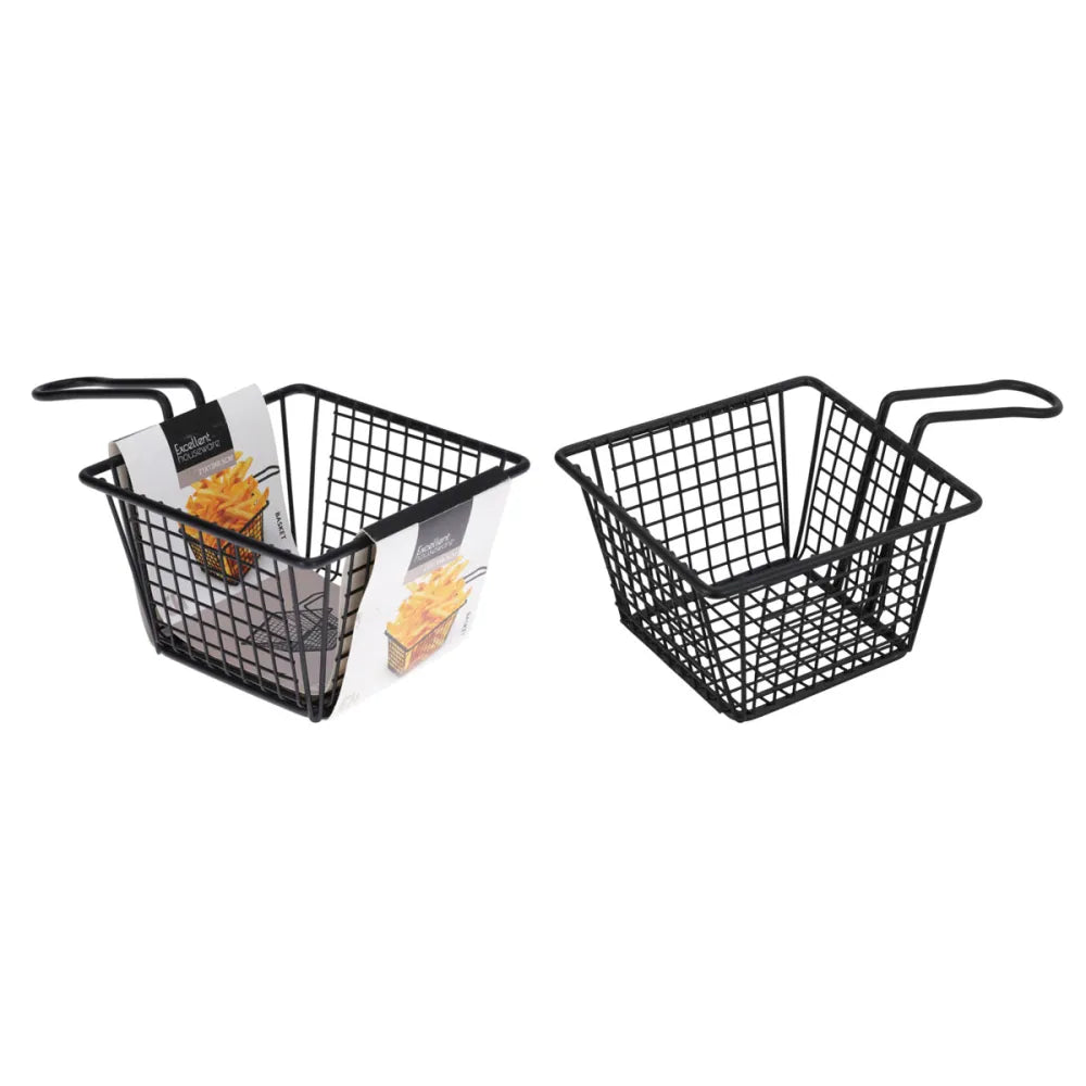 Excellent Houseware | Metallkurv med Håndtak | Matt Svart