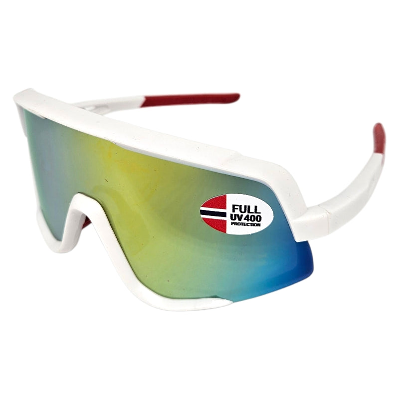 Sportsbrille Active Vision | Hvit & Rød | Fastshades