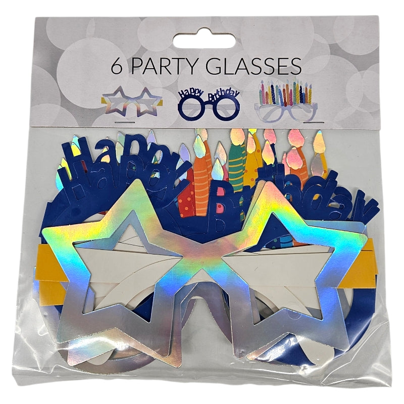 Party Briller 6pk | Bursdag Festbriller