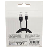 TSL Metallisk Ladekabel USB til USB-C 2 Meter Sort