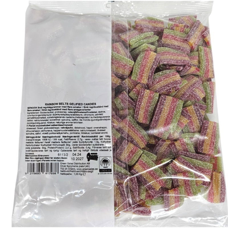 Regnbuebelter Biter 1kg | Storpakk