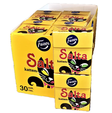 Fazer Salt Katt Pastilleske 20x38g | Storpakk