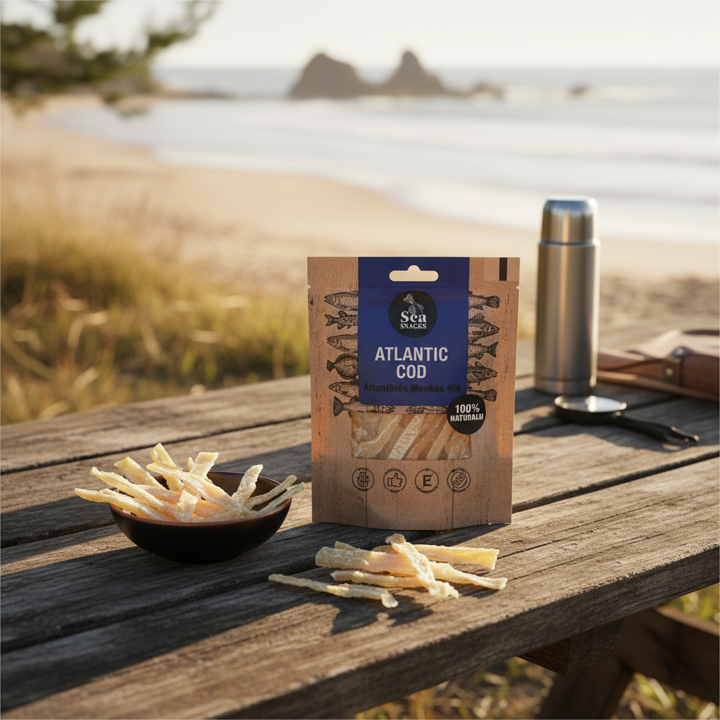 Sea Snacks Tørrfisk Tørket Torsk fra Atlanterhavet 30g
