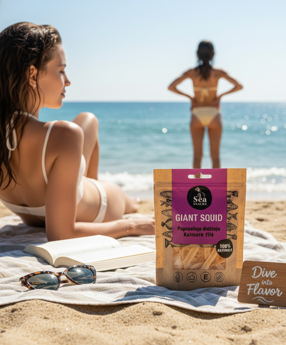 Sea Snacks Tørrfisk Tørket Blekksprut 30g