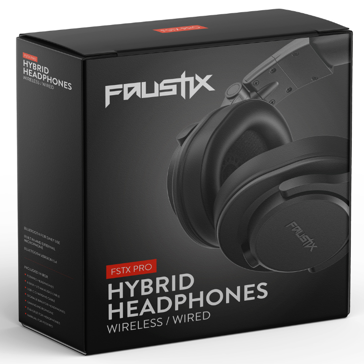 Faustix FSTX Pro Hybrid Hodetelefoner 60t | Trådløs & Kablet